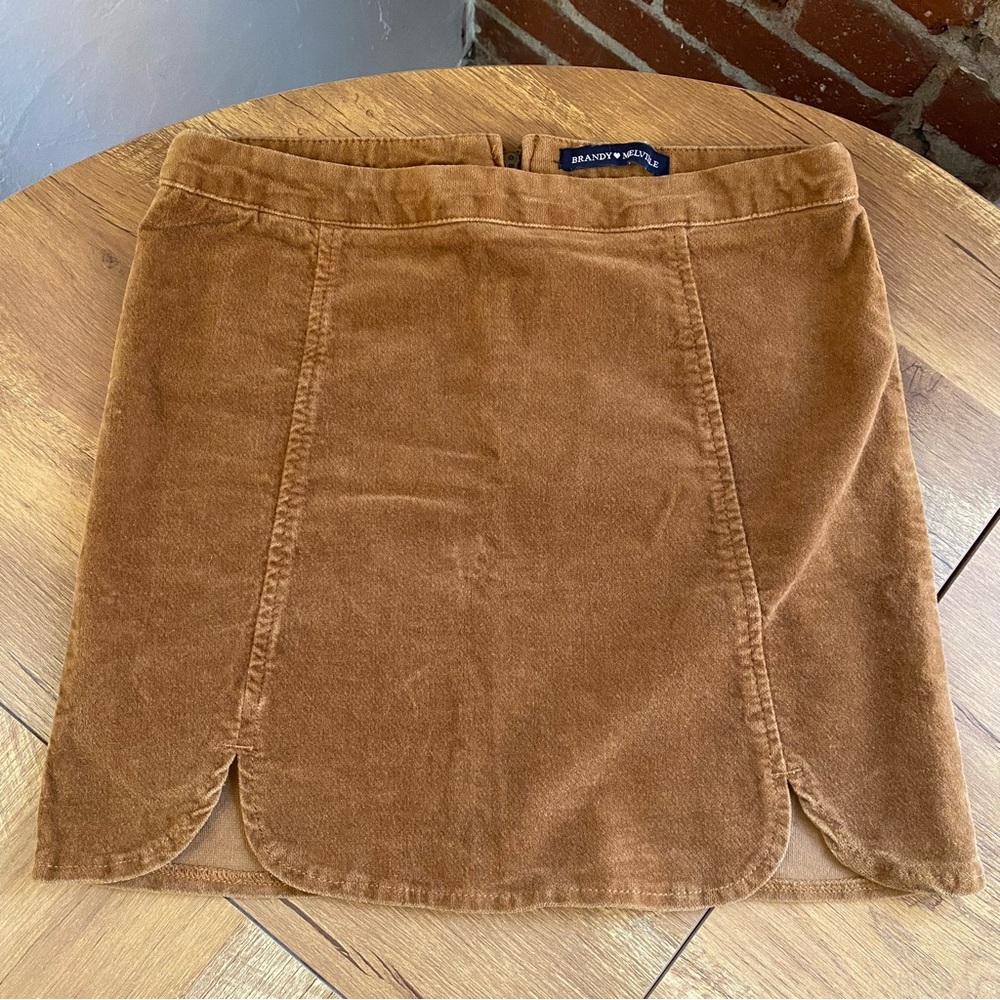 Brandy Melville 🍂 Brown Vintage Style Mini Skirt